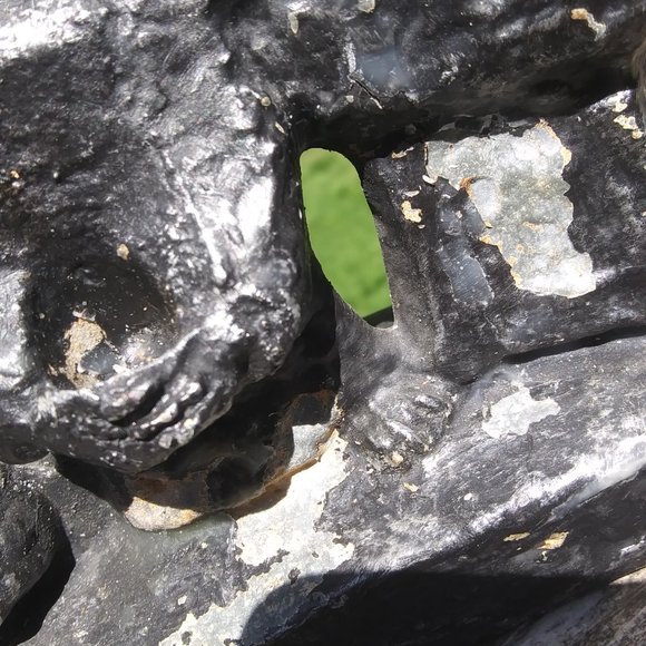 Vintage Brutalist Menorah hanukiah Ellen Lord Maccabees Cast Metal FLAWS - Picture 14 of 16